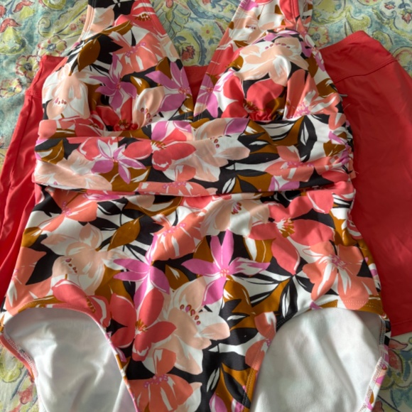 Jantzen and Kona Sol Swimsuit Bundle One Piece with Swim skirt  Large - Picture 2 of 10